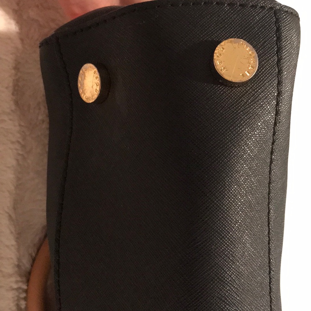 Michael Kors Tan and Black Leather Satchel - Picture 3 of 7